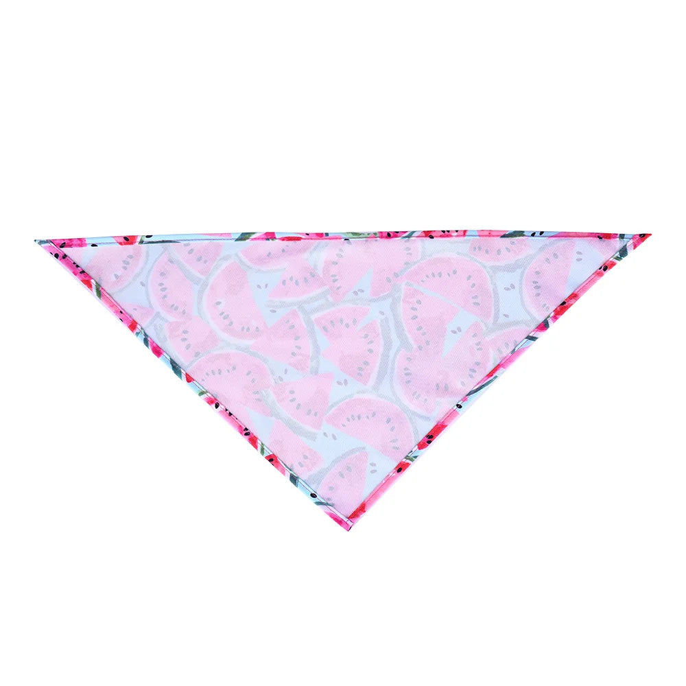 Cartoon Food Print Triangle Dog Collar Bandana Polyester Fade Resistant Pet Accessories Neck Scarf Small Dog Pet Supplies New