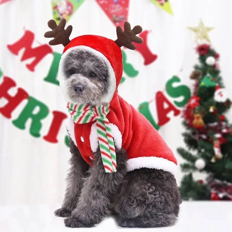 Christmas Pets Dressing Up Santa Funny Pet Clothes For Small Medium Large Dogs Winter Warm Dog Clothes Chihuahua Pug Yorkshire