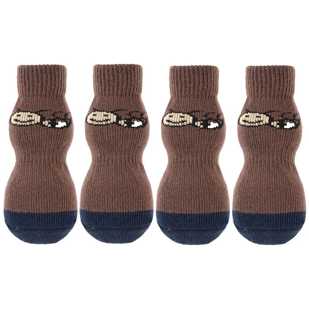 Premium Anti-Slip Dog Socks 4pcs Indoor Dog Socks Prevents Licking Slipping Great for Dog Paw Protection for Medium Large Dogs