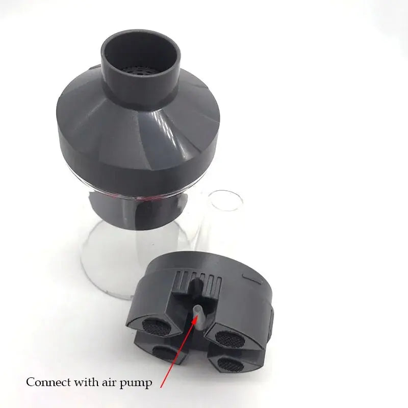 Aquarium Filter Fish Poop Stool Toilet Manure Suction Separator Filter Collector Fish Tank Cleaning Sponges Filters Oxygen Pump