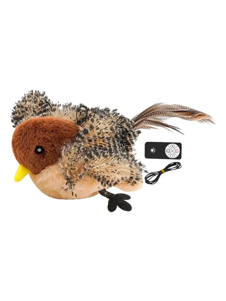 Usb Rechargeable Cat Toy Flapping Bird Cat Toy Interactive Plush Toy Remote Control USB Flapping Wings Cat Toy Chirping Cat Toy