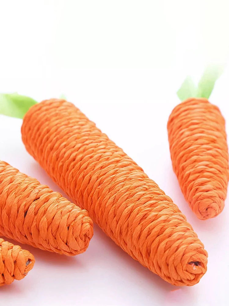 1PC Sisal Radish Toy Cat Toy Vocal Carrot Cat-Teasing Stick Self High And Fun Cat Scratch Board Pet Supplies