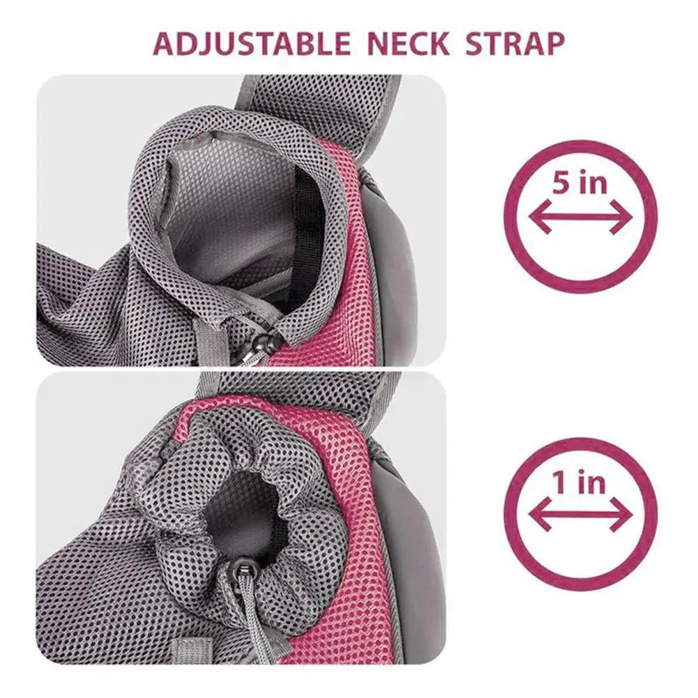 Large Space Pet Travel Shoulder Bag, Widened And Thickened Shoulder Strap Design Does Not Squeeze Breathable Mesh Pet Backpack