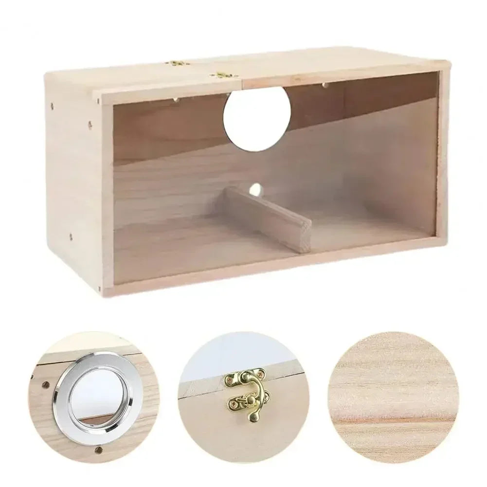 Transparent Design Parakeet Cockatiel Bird House Nest Easy to Clean Parrot House Smooth Edges Parakeet Nesting Box Bird Supplie