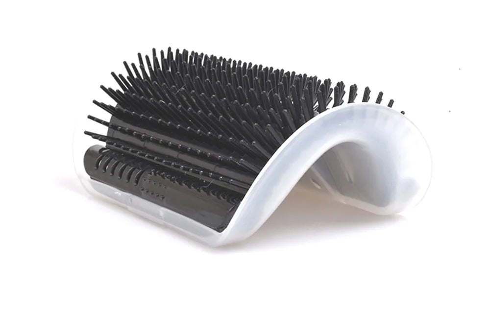 Pet Cat Brush Massage Device Hair Removal Comb Cat Toy Plastic Scratch Bristles Arch Massager Self Grooming Cat Corner Scratcher