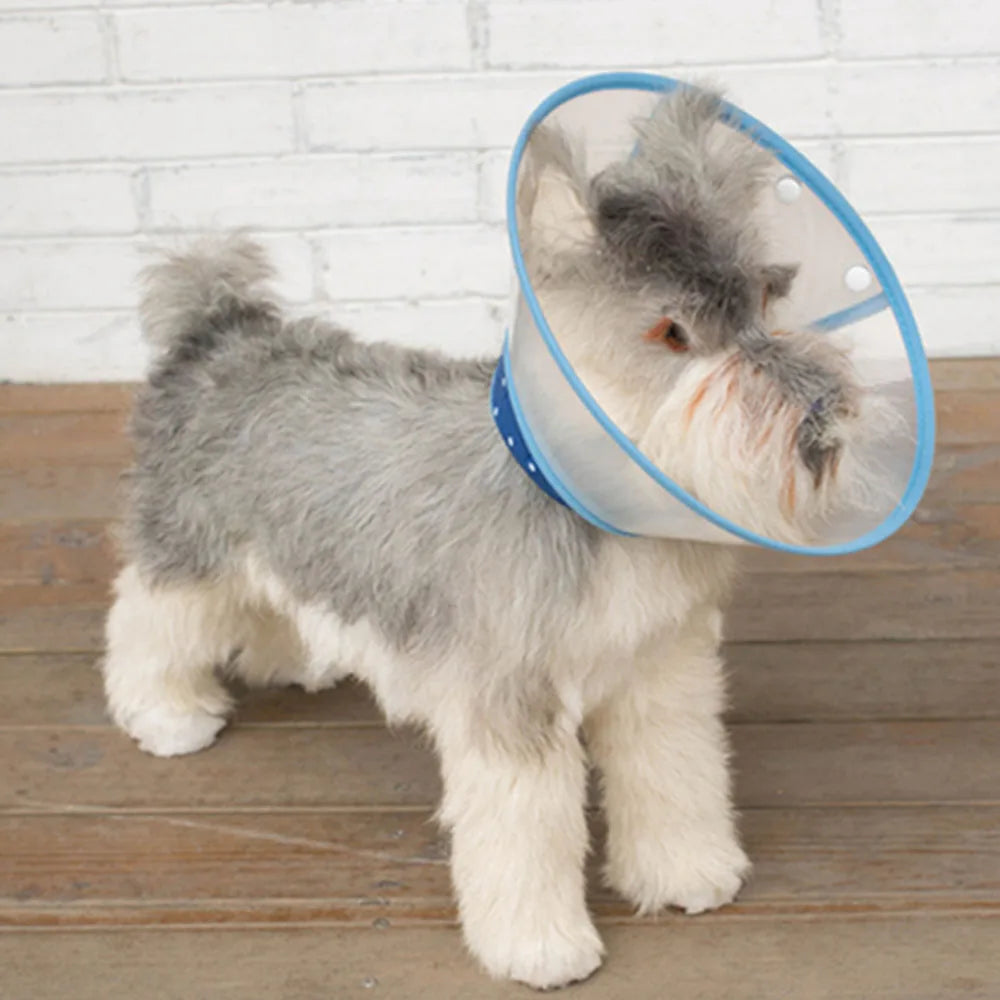 Pet Recovery Dog Cones Cat Cones After Surgery Adjustable Breathable Dog Cone Collar Soft Plastic Puppy Elizabethan E-Collar