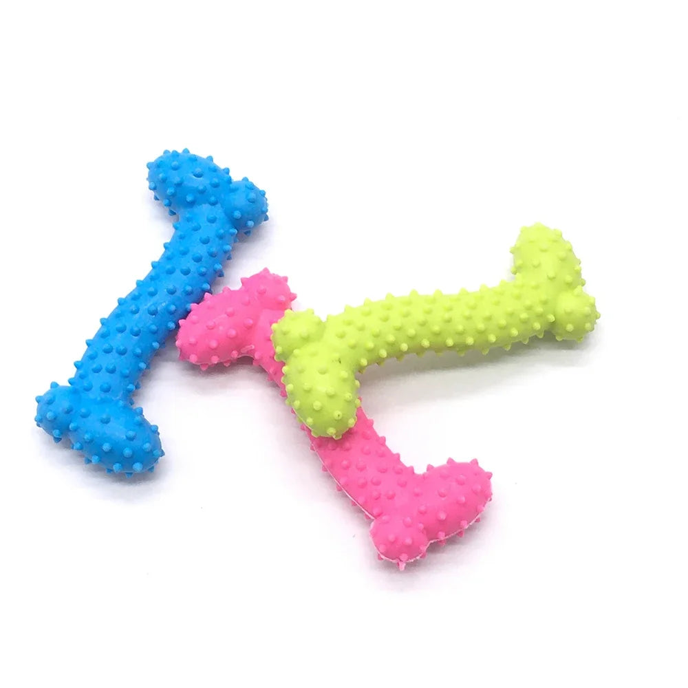 1pc Pet Chew Toy Soft TPR Small Dogs Teeth Grinding Chewing Squeaky Toys Indoor Puppy Interactive Training Molar Biting Toy