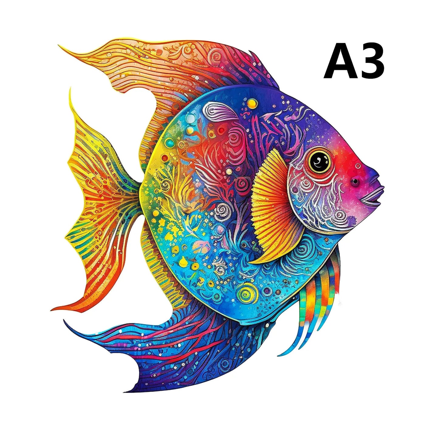 Top Quality 3D Jigsaw Wooden Puzzles Fish Bird Animal Shape Card Adults Kid Toys Gifts Family Puzzle Game Home Decoration 