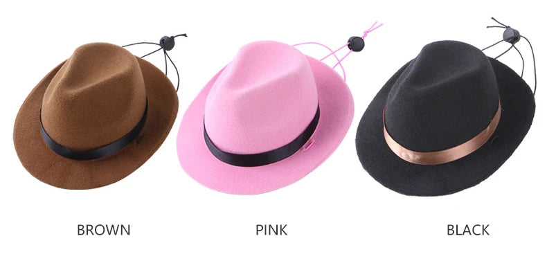 Pet Hat Dog Cat Western Cowboy Hat Halloween Pet Outdoor Caps Funny Retro Photo Prop Dog Accessories Doll Decor Pet Products