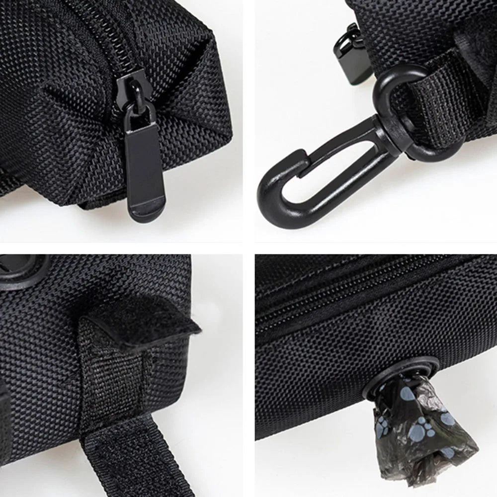 Pet Dog Poop Bag Dispenser Dog Waste Poop Bag Holder Leash Attachment Adjustable Travel Garbage Bag Dispenser Pet Cleaning Tools
