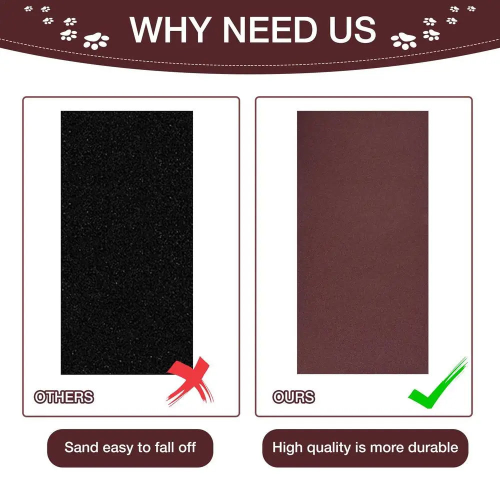 20 X 10 Inch Self Adhesive Sandpaper 3PCS Dog Scratch Pad Replacement 60 80 120grit Cat Nail File Scratcher Stickyback Sandpaper