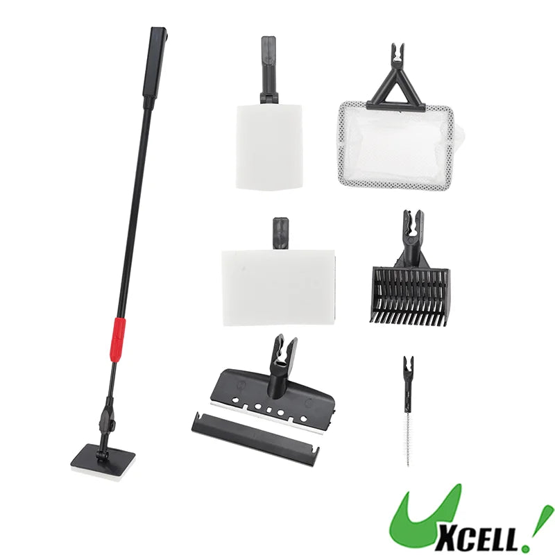 UXCELL Fish Tank Cleaning Tools 6 in 1 Fish Tank Cleaning Tools Aquarium Cleaning Kit Fish Aquatic Pet Supplies Cleaner