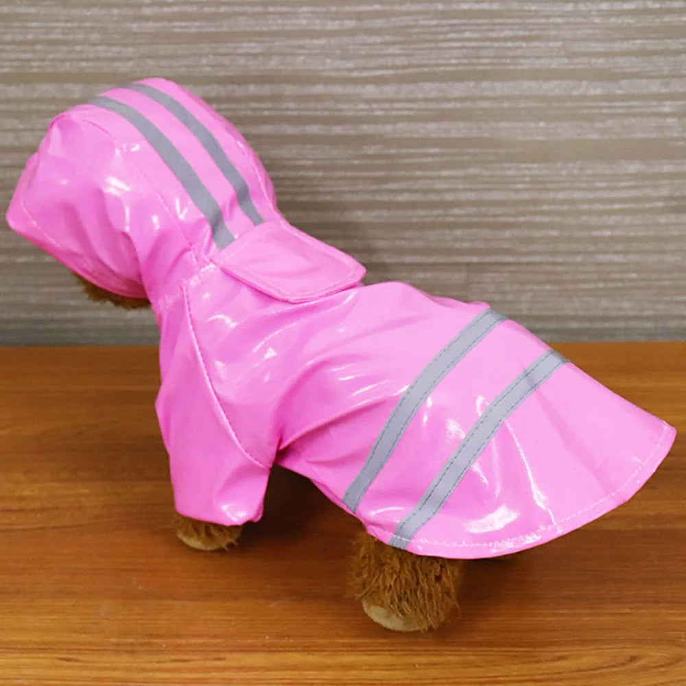 Dog Raincoat Waterproof Puppy Rain Jacket Outdoor Reflective Doggy Raincoat for Small Dogs Cats Pug Poncho Rainwear Pet Clothing