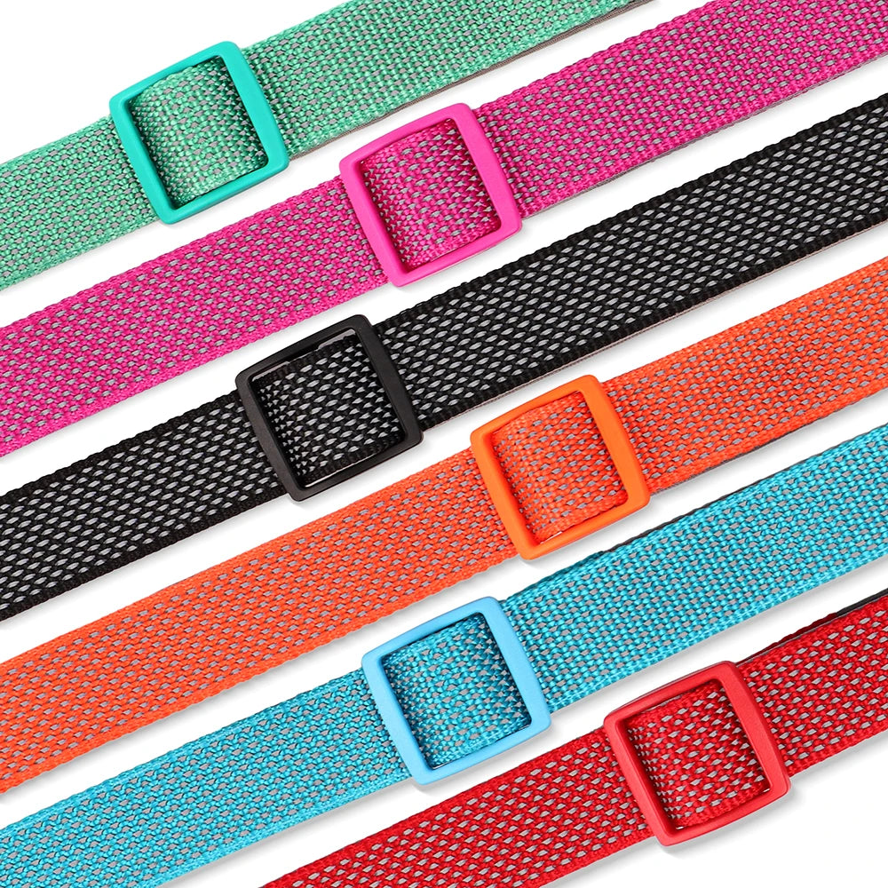 Reflective Pet Dog Collar Durable Nylon Dog Collars Necklace Adjustable Puppy Collars for Small Large Dog Pug Safety In Night