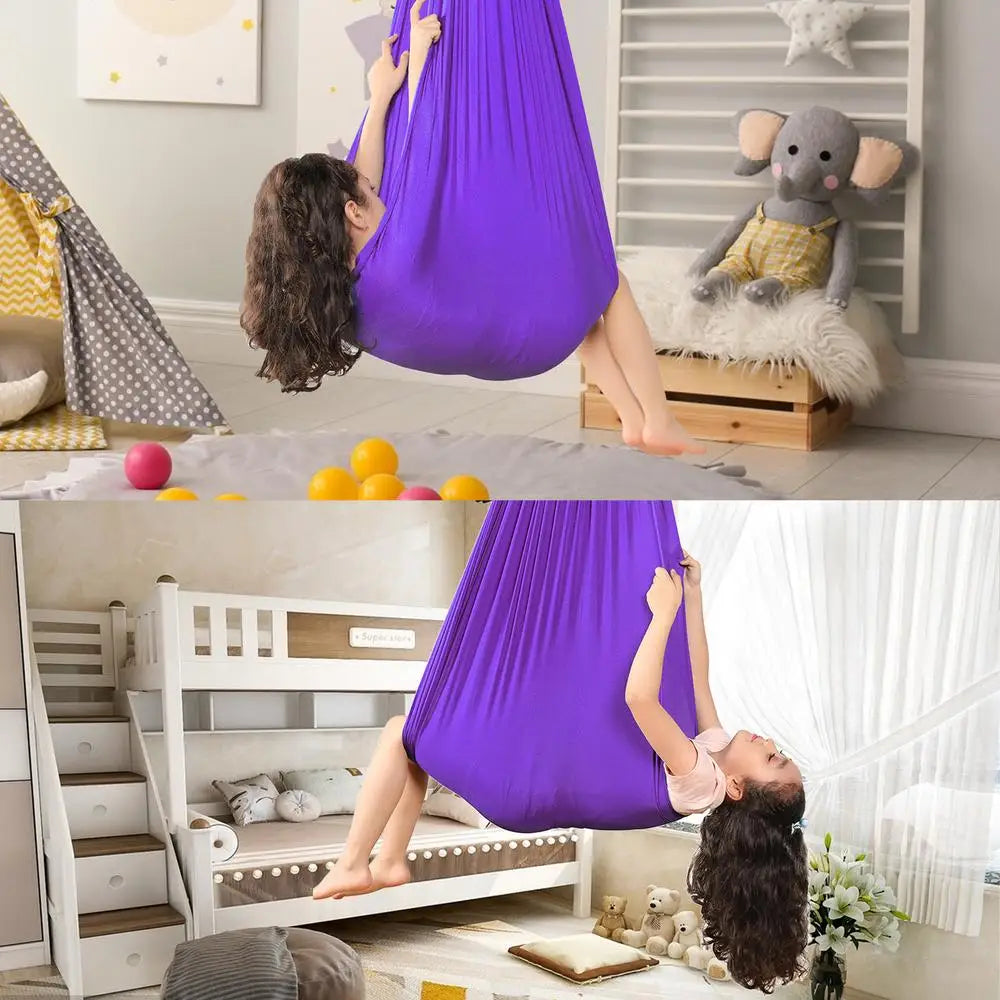 Swing For Kids Indoor Swing Chairs For Kids With 360 Swivel Hanger Comfortable And Durable Children's Indoor Adjustable Hammock