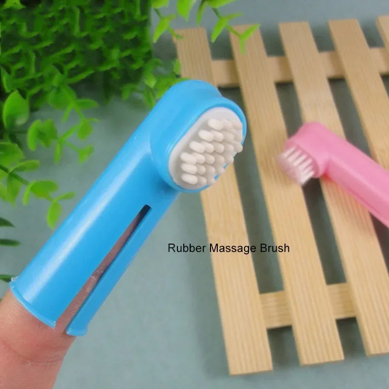 Super Soft Pet Cleaning Finger Toothbrush Teddy Dog Brush Bad Breath Tartar Teeth Tool Dog Cat Pet Supplies Dog Toothbrushes