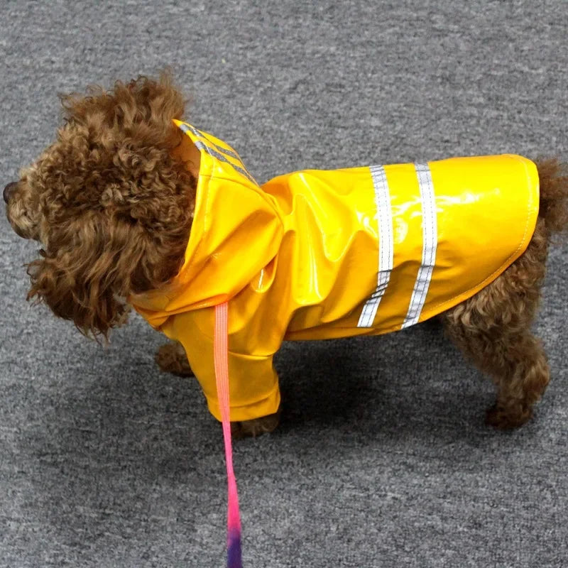 Dog Coat Waterproof PU Dog Raincoat for Small Dogs Cats Reflective Puppy Raincape Chihuahua Yorkies Pet Poncho dog raincoat