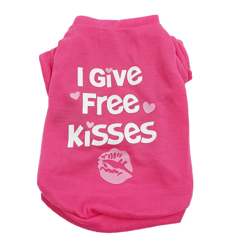 Lovely Puppy Dog Cat Vest Tshirt Spring Summer Pet Clothes for Small Dogs Pomeranian Bichon Shirts mascotas Clothing Apparels