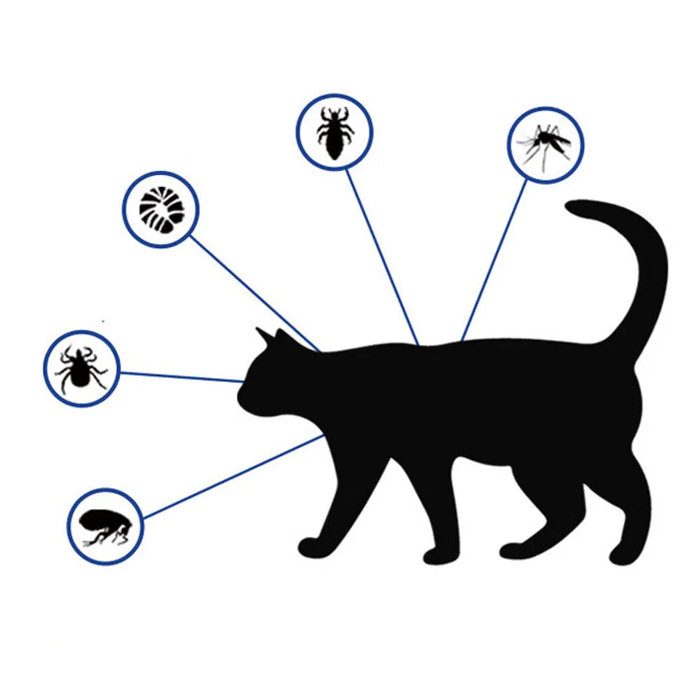 Adjustable Pet Flea and Tick Collar for Dogs 8 Months Prevention Cat Dog Collar Anti-Mosquito Insect Pest Repellent Pet Supplies