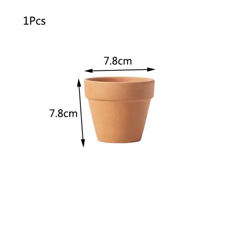 Red Mud Aquarium Decoration For Water Grass Fish Tank Mini Pot Polka Water Potted Planting Cylinder Cup Ceramic Flowerpot New