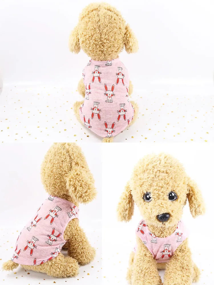 Pet Clothing Summer Sunscreen Cool Breathable Dog Vest Mesh Small Dog T-Shirt Outfit For Chihuahua Small Medium Dogs Accessories