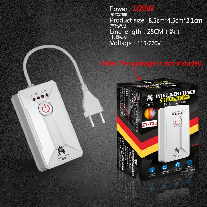 110/220V Fish Tank Timer Aquarium Light Timer Fish Tank Timing Socket Adjustable Aquarium Timer Controller Light Timing System