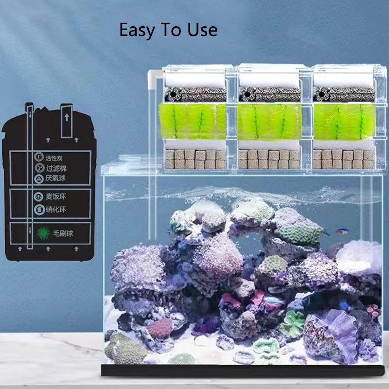 6pcs Aquarium Filter Brush Nylon Skimmer Brush Replacement Filtration System Aquarium Fish Tank Cleaner Tools Noise Reduce New