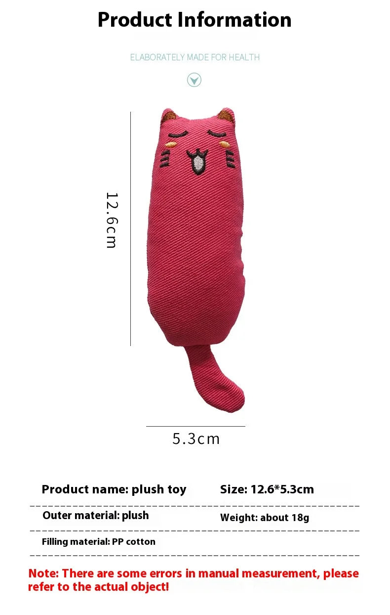 Pet Accessories Rustle Sound Catnip Toy Cats Product For Pets Cute cat Toys For Kitten Teeth Grinding Cat Plush Toy Thumb Pillow