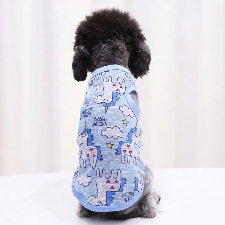 Pet Clothing Summer Sunscreen Cool Breathable Dog Vest Mesh Small Dog T-Shirt Outfit For Chihuahua Small Medium Dogs Accessories