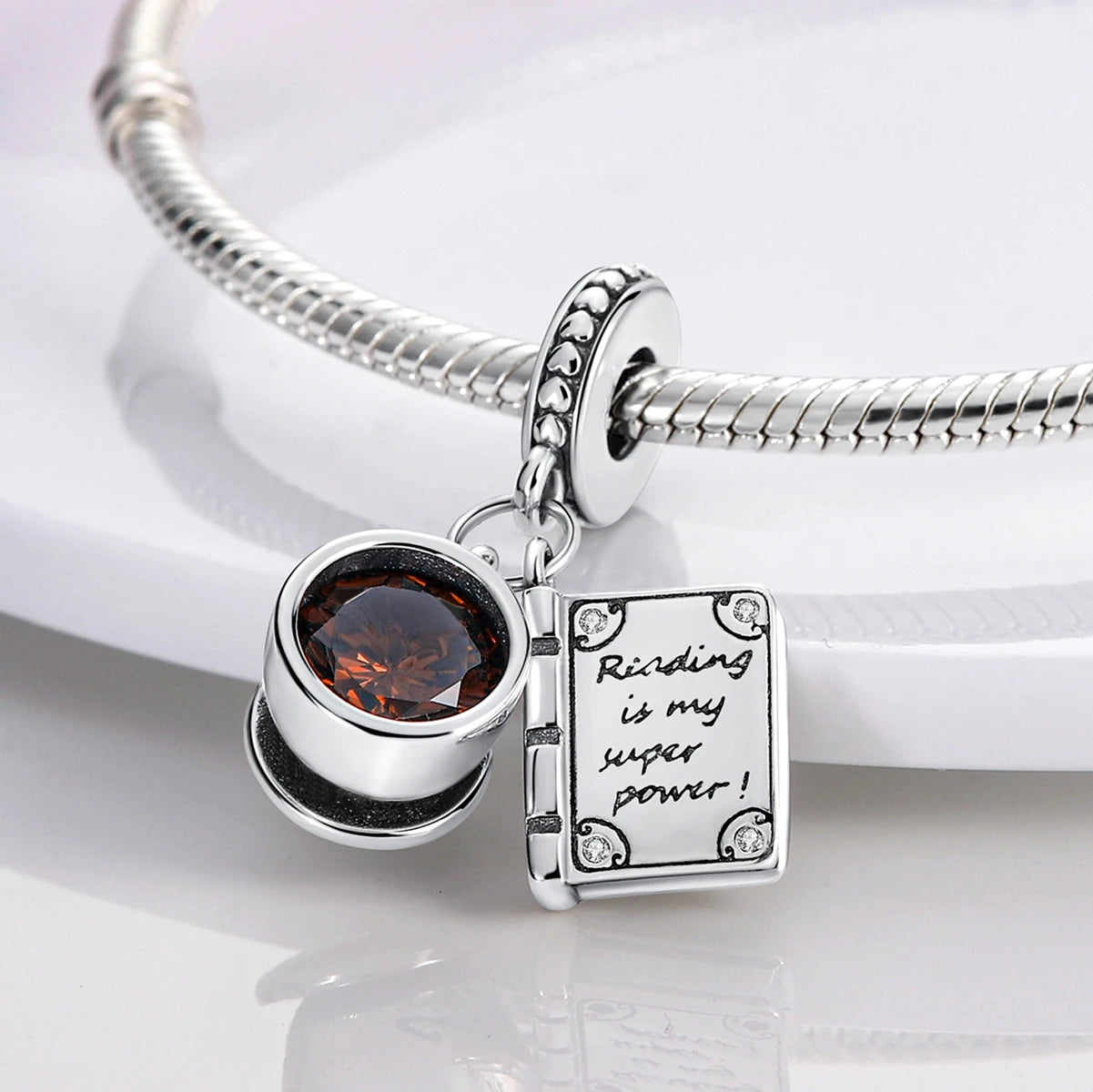 MULA 1PC Coffee Pet Moon Star Silver Plated Pendant Fit Original Snake Chain Charm Bracelet DIY Women Jewelry Gift