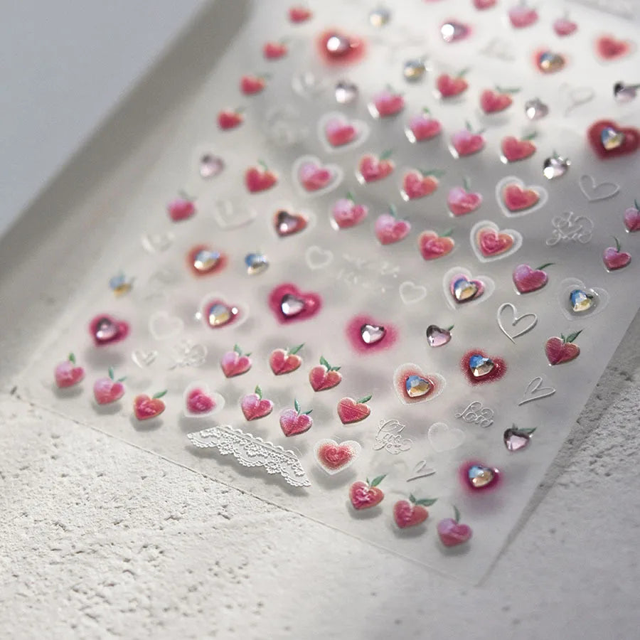 1pcs Cute Cat Claw 3D Jelly Relief Nail Stickers 3D Adhesive Stickers For Nails DIY Japanese Kawaii Slider Nail Art Decorations
