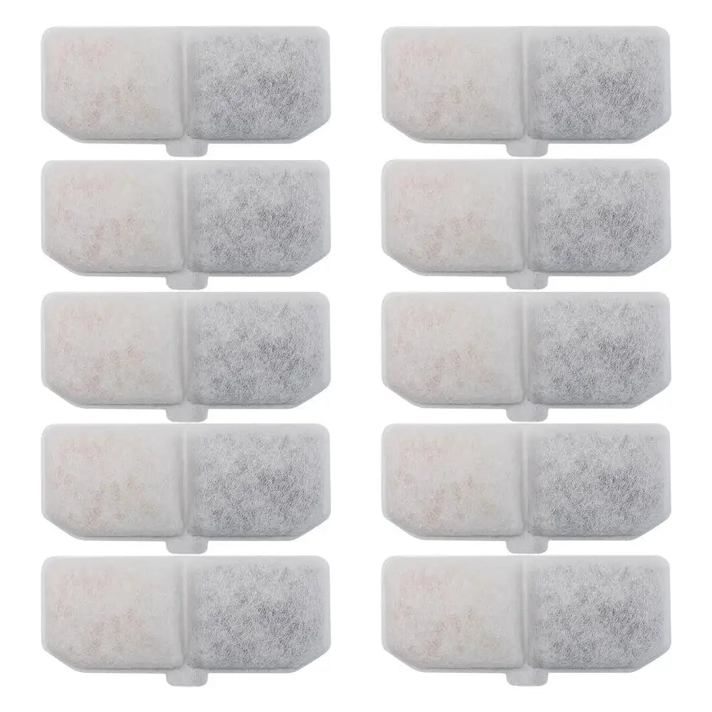 Cat Water Fountain Filter 10 Pack Fountain Filter Replacement Activated Carbon Pet Rectangular Water Circulation Filter Element