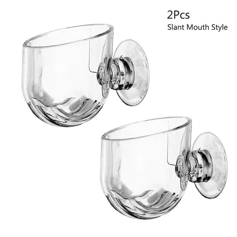 Acrylic Aquarium Feeder Hanging Fish Tank Mini Crystal Pot Polka Water Potted Planting Cylinder Cup Aquarium Decor Accessories