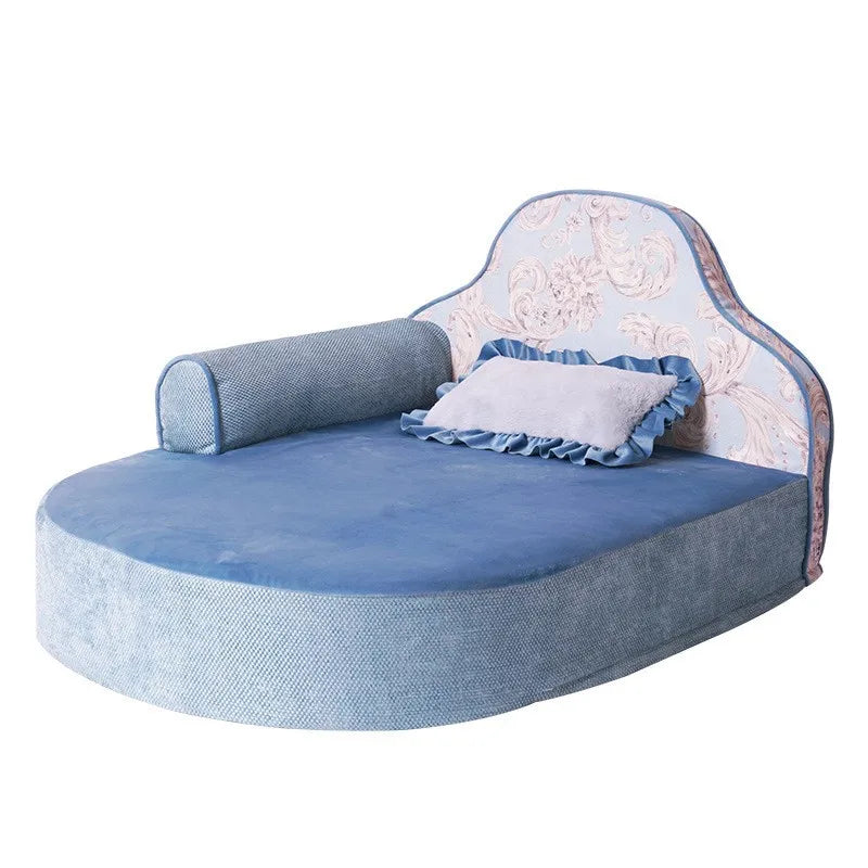Bola kennel medium and large dog sofa bed removable and washable winter warm dog bed golden feather nest cushion pet supplies
