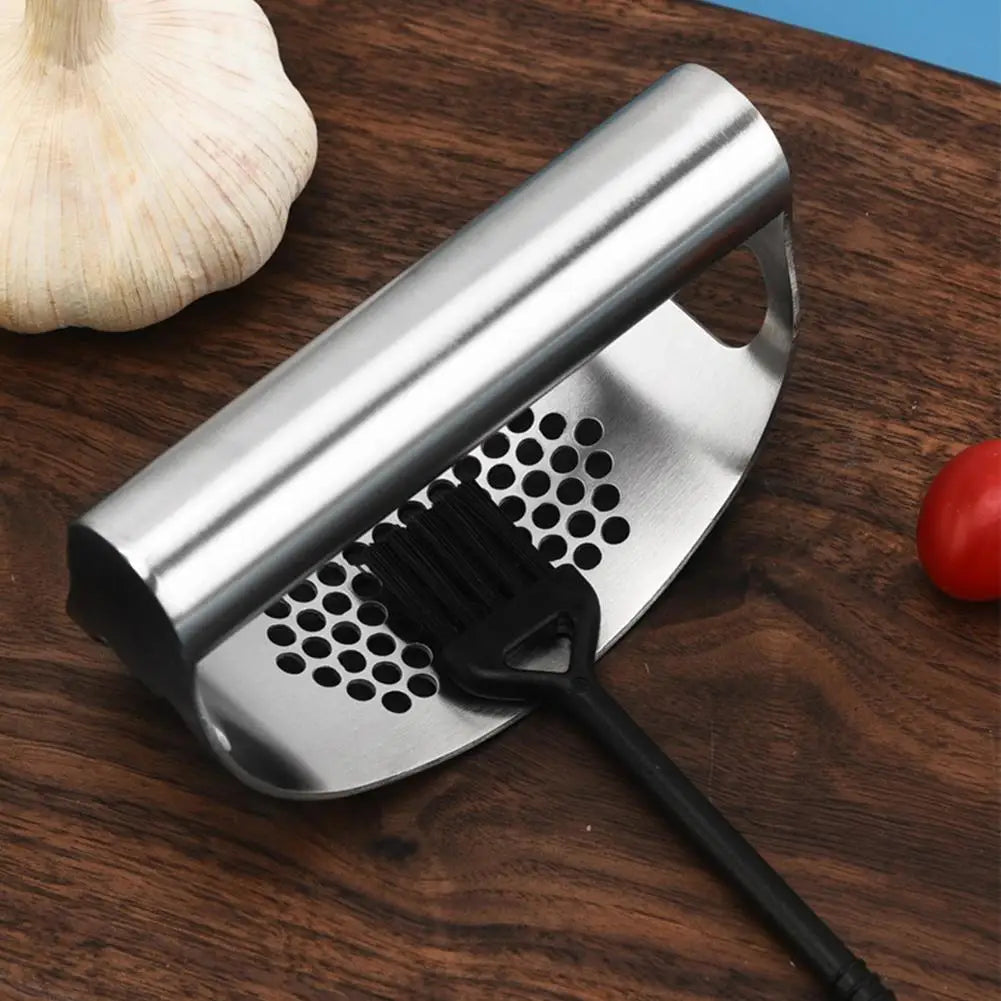 Garlic Press Rocker Garlic Mincer Garlic Crusher With Peeler Comfortable Handle Garlic Chopper For Smash Garlic Kitchen Too J3B1