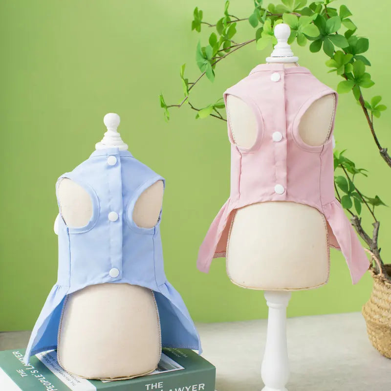 Angel Wings Girls Dog Dress Cat Sundress Puppy Skirt Cute Princess Dress Spring Summer Clothes for Small Dogs Yorkies Chihuahua