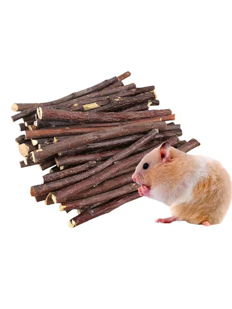 100/200/300/500g Hamster Rabbit Teeth Grinding Apple Tree Stick Minerals Molar Stone Toys for Chinchilla Hamster Pet accessories