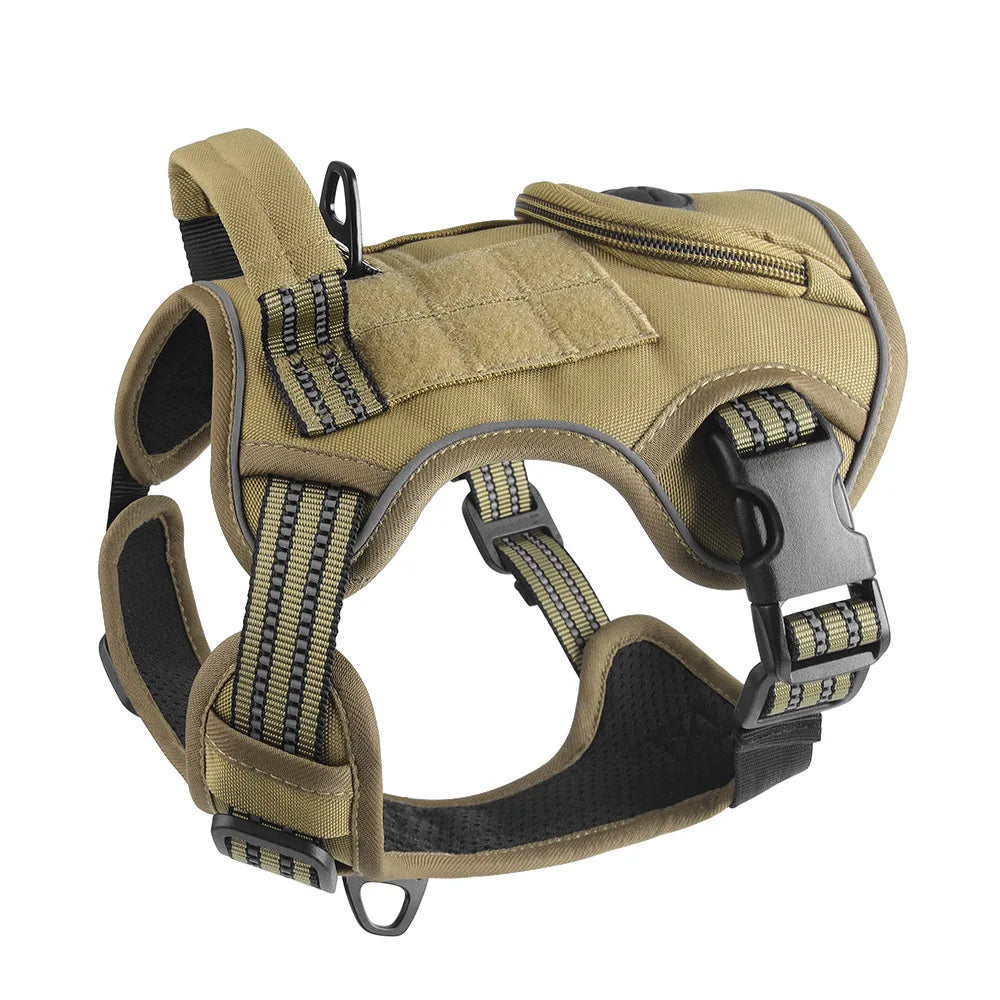 Pet Chest Strap Dog Tactical Chest Back Outdoor Medium Large Dog Vest Explosion proof Punching Traction Rope