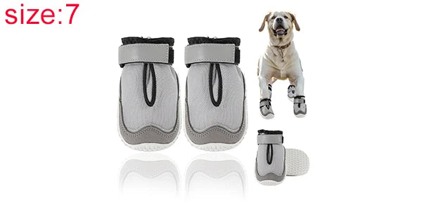 UXCELL 4pcs Fashion Dog Shoes Breathable Dog Boots Paw Protectors Summer Casual Silod Pet Shoes Outdoor Walking Sportwear