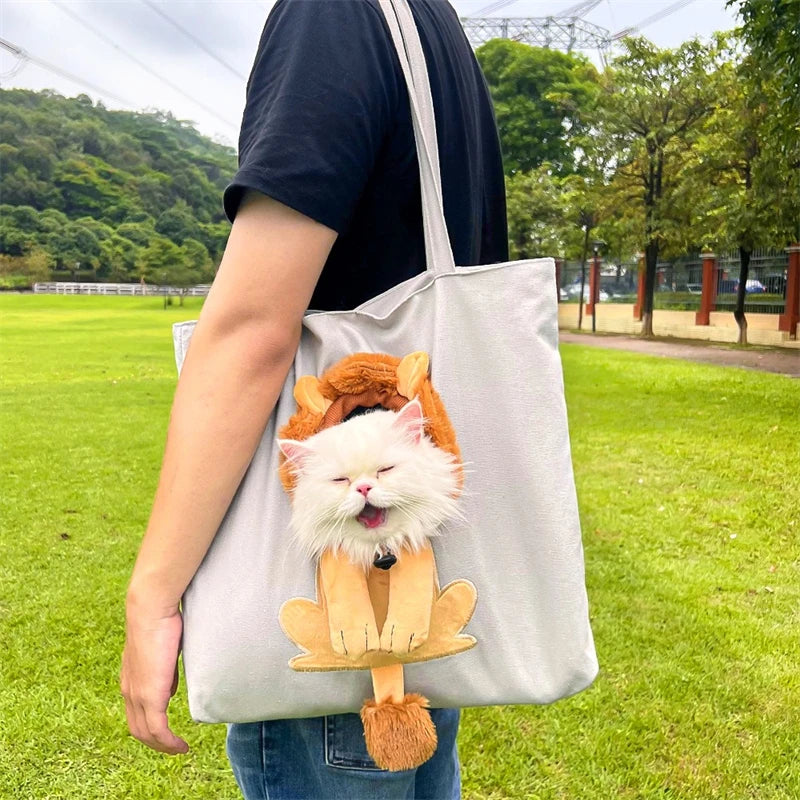 Outdoor Walking Pet Bag for Chihuahua Cartoon Animal Funny Medium Dog Accessories Travel Protective Adjustable Hole Handbags