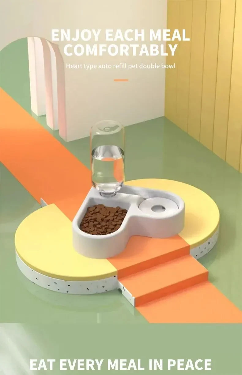 1pcs Double Dog and Cat Bowl-Pet and Food Bowl Set with Pet Feeding Bowl Suitable for Cats and Small Dogs