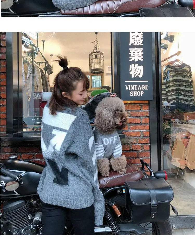 The New Pet Clothes Cat Sweater Dog Sweater Korean Version Spring and Autumn Parent-child Wear Six Sizes
