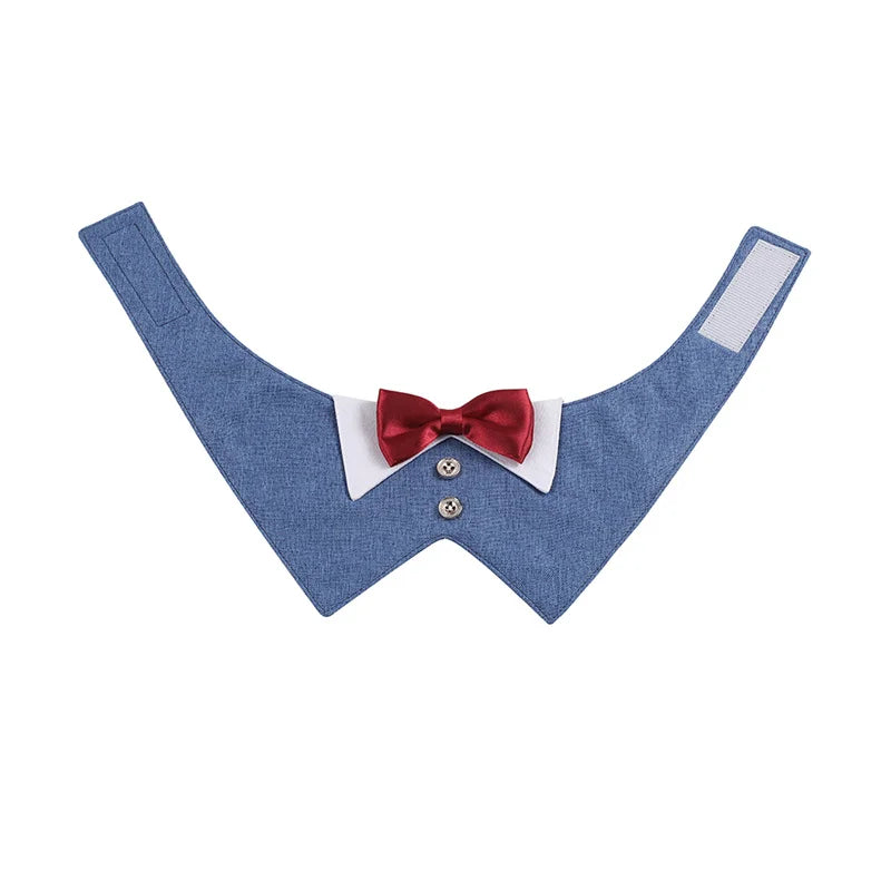 High Quality Puppy Big Dog Bibs Triangle Scarf Handsome Pet Wedding Suit Neck Accessories for Small Medium Dogs mascotas Costume
