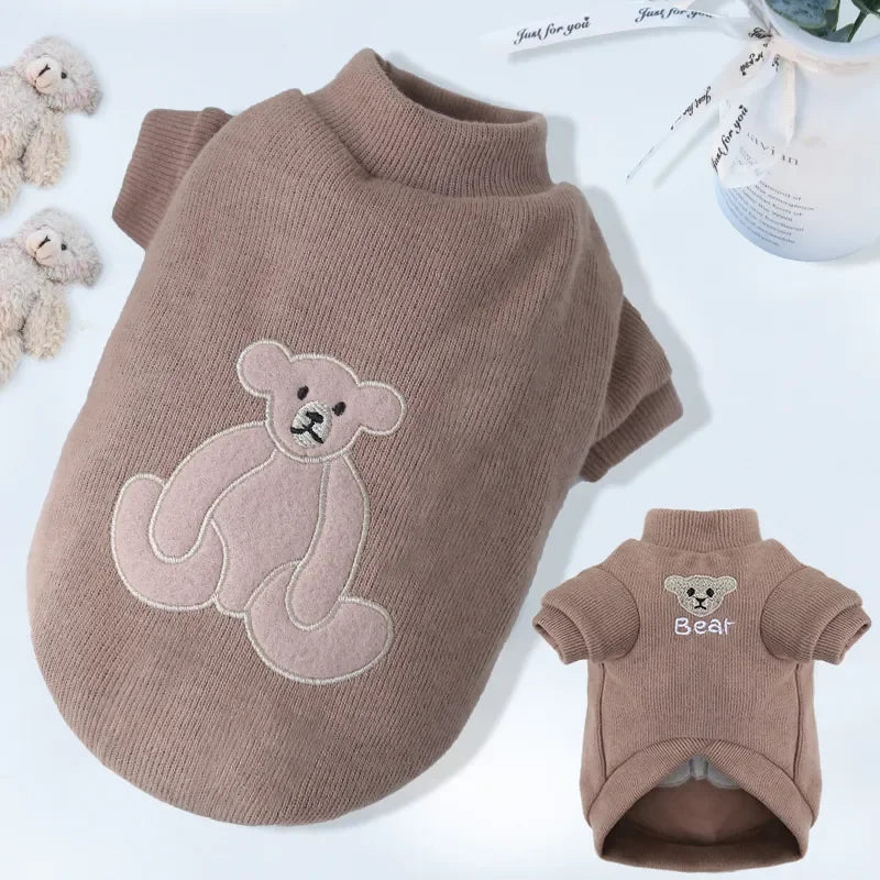 2023 New Spring Summer Pet Clothes Bear Pattern Sweater And Comfortable Puppy Clothes Teddy Hiromi For Small And Mid Sizes Dogs