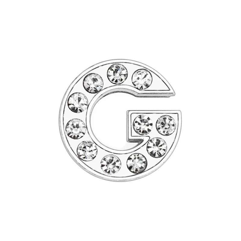 10mm Chrome Alloy Diamond Capital English Alphabet Jewelry Manual Diy Cat Claw Love Pet Collar Accessories