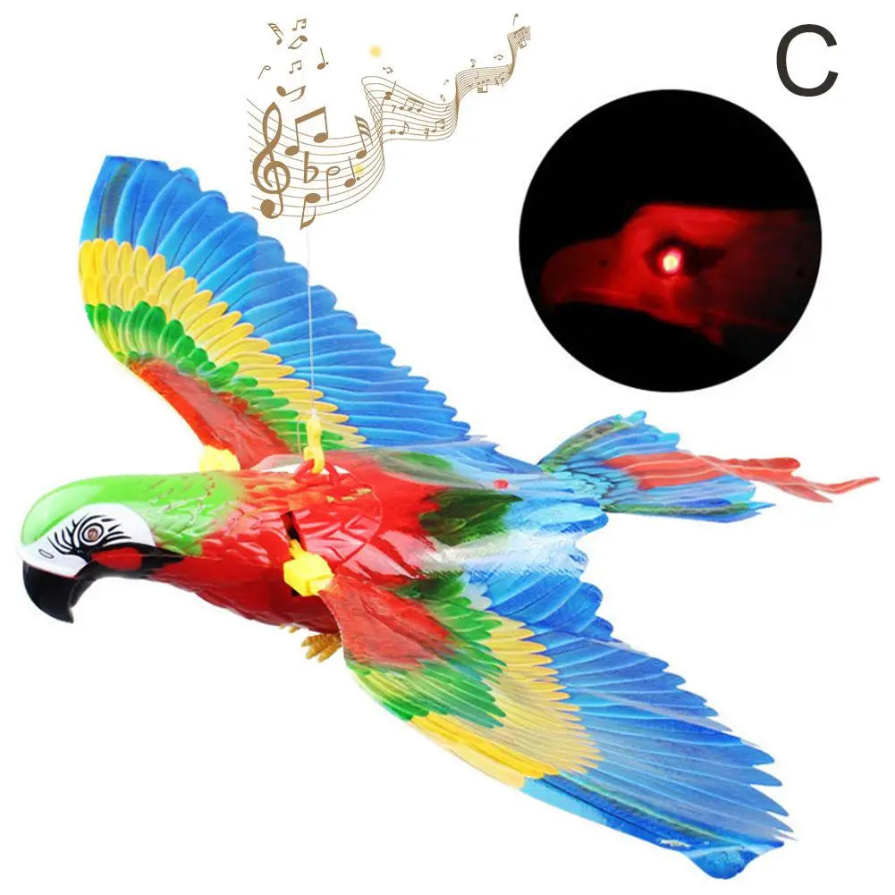 Interactive Cat Toy Can Fly And Call Electric Eagle Simulation Simulation Chirps Birds Interactive Slaps Cat Bird Light Toy V7C2