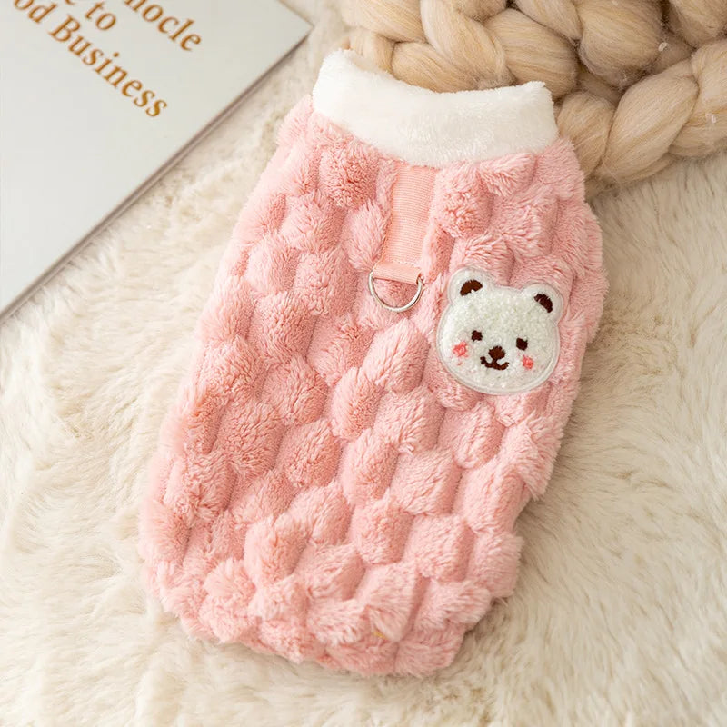 Fleece Dog Clothes Dog Winter Vest Puppy Sweatshirt Chihuahua Bichon Pug French Bulldog Costume Pet Warm Coat Small Dog Hoodie