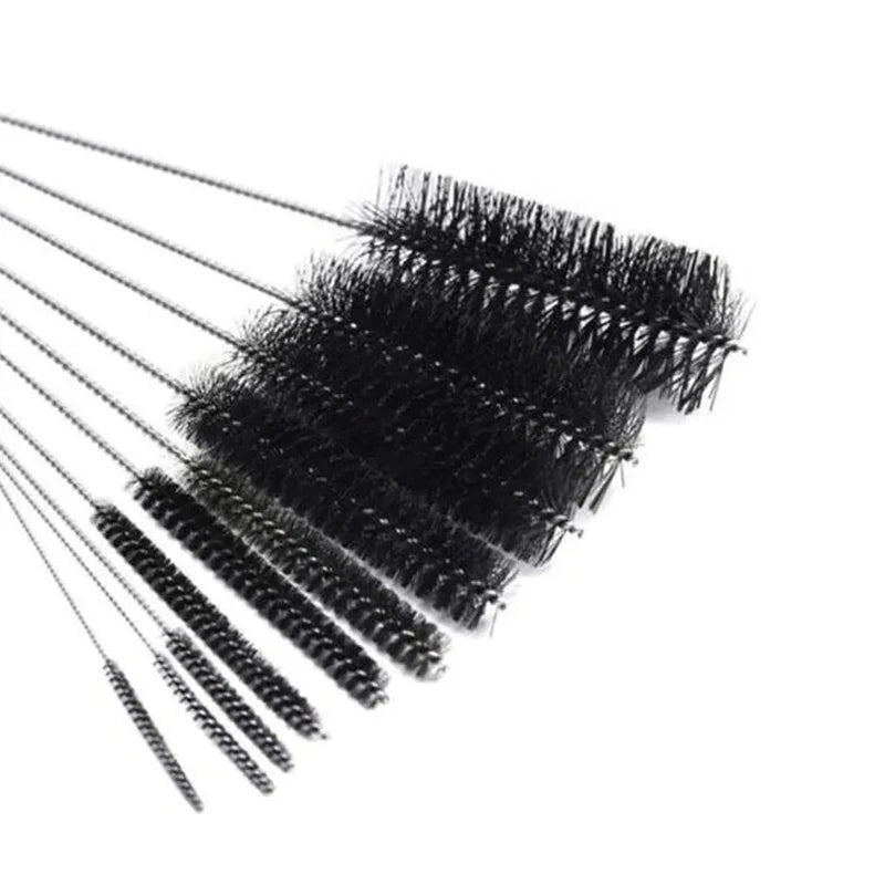 10pcs/set Aquarium Tube Pipe Cleaning Brush Stainless Steel Water Filter Air Tube Flexible Single End Hose Aquarium Accessories