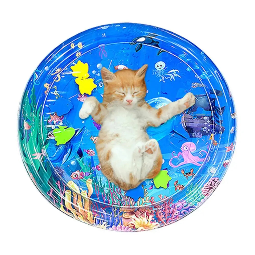 Water Play Mat For Cat Sensory Water Mat Water Sensory Play Mat Cat And Dog Pet Playmat Sea Ocean Theme Sensory Toy Pet Supplies