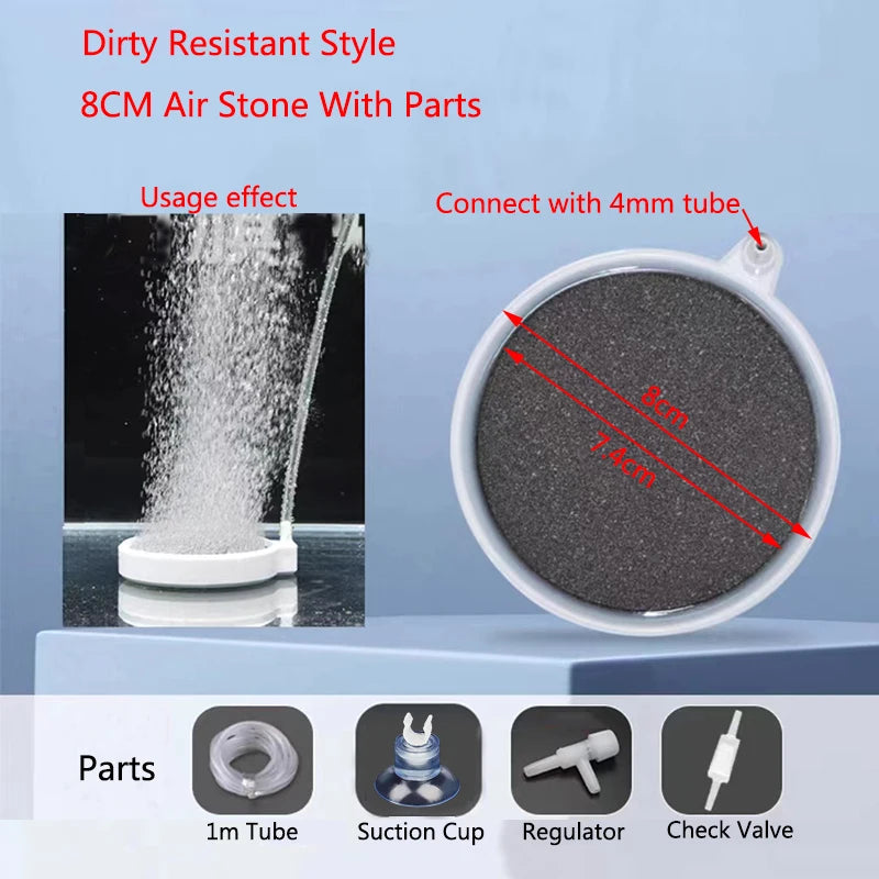 4cm/5cm/8cm Fish Tank Aquarium Air Stone Oxygen Aerator Increasing Air Bubble Pond Pump Hydroponic Oxygen Supply Great